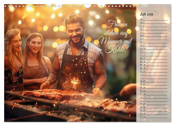 Produktbild: Lieblingshobby Grillen (Wandkalender 2026 DIN A3 quer), CALVENDO Monatskalender