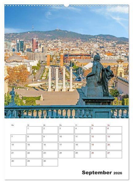 Produktbild: Barcelona - Urlaubsplaner (Wandkalender 2026 DIN A2 hoch), CALVENDO Monatskalender