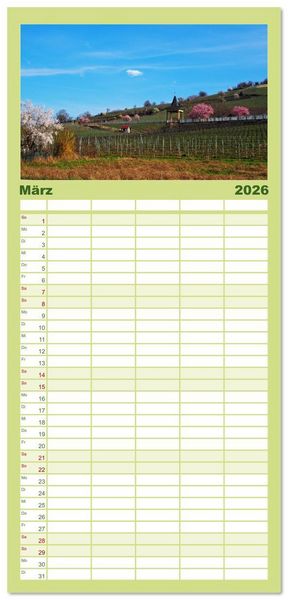 Produktbild: Familienplaner 2026 - Heppenheim - Weinstadt unter der Starkenburg mit 5 Spalten (Wandkalender, 21 x 45 cm) CALVENDO