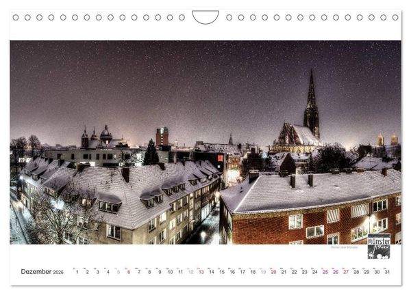 Produktbild: M&Uuml;NSTER :: Ansichten einer lebenswerten Stadt (Wandkalender 2026 DIN A4 quer), CALVENDO Monatskalender