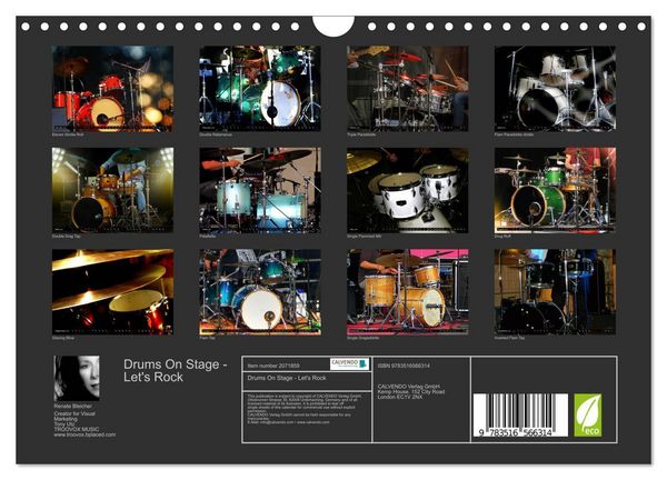 Produktbild: Drums On Stage - Let's Rock (Wall Calendar 2026 DIN A4 landscape), CALVENDO 12 Month Wall Calendar