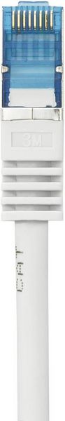 Produktbild: Renkforce RF-4145286 RJ45 Patchkabel CAT 6a S/FTP 3.00 m Grau mit Rastnasenschutz, Flammwidrig 1 St.