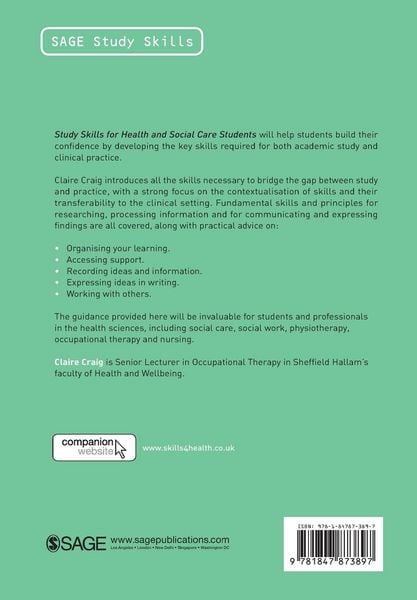 Produktbild: Study Skills for Health and Social Care Students