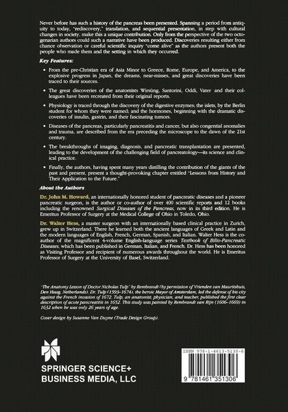 Produktbild: History of the Pancreas: Mysteries of a Hidden Organ