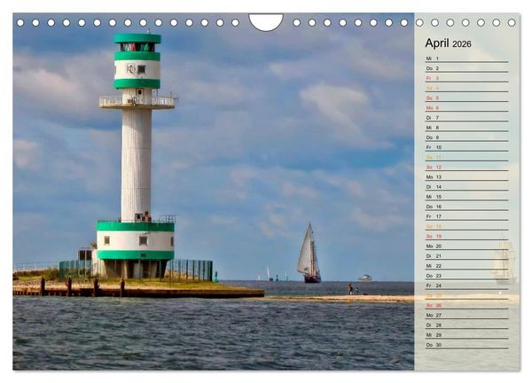 Produktbild: Leuchtt&uuml;rme - maritime Wegweiser in Deutschland (Wandkalender 2026 DIN A4 quer), CALVENDO Monatskalender