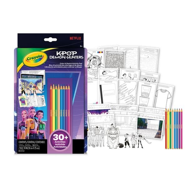 Produktbild: CRAYOLA K-Pop Demon Hunters Color & Sketch Activity Pad, Mal-, Zeichnen- und Aktivit&auml;tsbuch