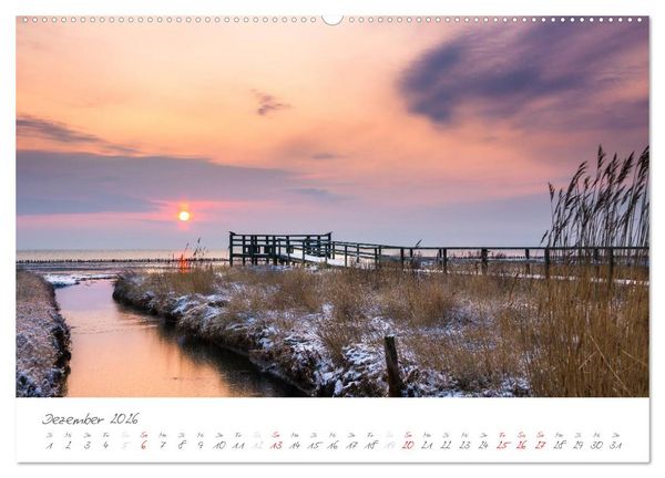 Produktbild: Amrum - Eine farbenfrohe Insellandschaft (hochwertiger Premium Wandkalender 2026 DIN A2 quer), Kunstdruck in Hochglanz