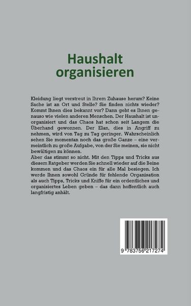 Produktbild: Haushalt organisieren leicht gemacht