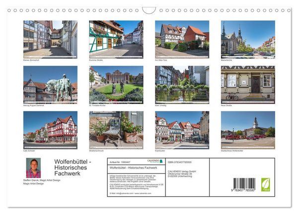 Produktbild: Wolfenb&uuml;ttel - Historisches Fachwerk (Wandkalender 2026 DIN A3 quer), CALVENDO Monatskalender