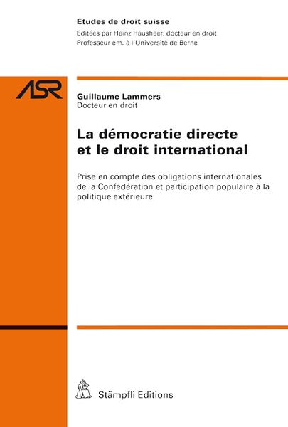 Produktbild: La d&eacute;mocratie directe et le droit international