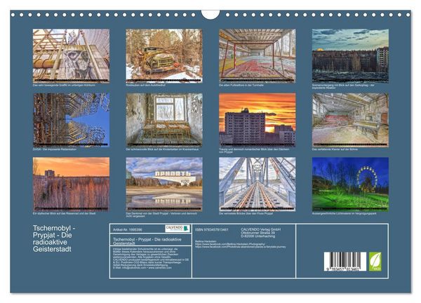 Produktbild: Tschernobyl - Prypjat - Die radioaktive Geisterstadt (Wandkalender 2026 DIN A3 quer), CALVENDO Monatskalender