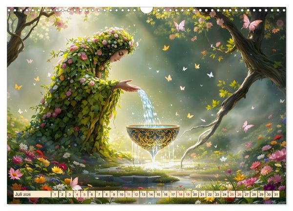 Produktbild: M&auml;rchenhafte Magie &ndash; Jahresmonate im Zeichen der Natur (Wandkalender 2026 DIN A3 quer), CALVENDO Monatskalender