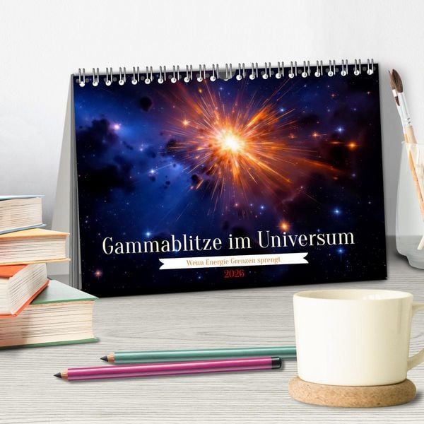 Produktbild: Gammablitze im Universum (Tischkalender 2026 DIN A5 quer), CALVENDO Monatskalender
