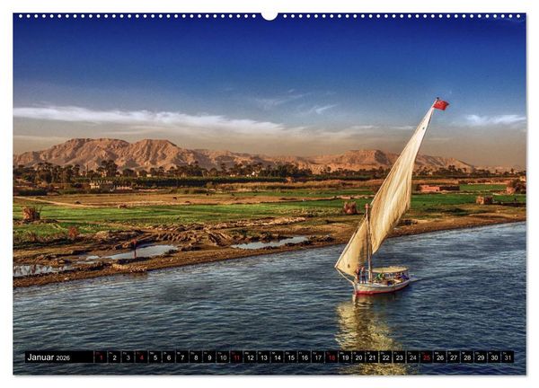 Produktbild: Abenteuer auf dem Nil. Eine Reise von Luxor nach Abu Simbel (hochwertiger Premium Wandkalender 2026 DIN A2 quer), Kunstdruck in Hochglanz
