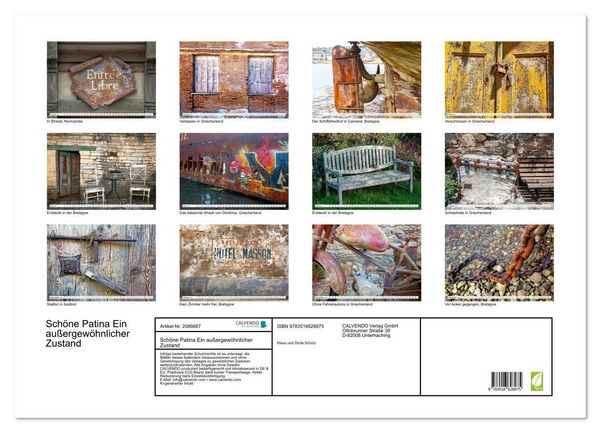 Produktbild: Sch&ouml;ne Patina Ein au&szlig;ergew&ouml;hnlicher Zustand (Wandkalender 2026 DIN A2 quer), CALVENDO Monatskalender