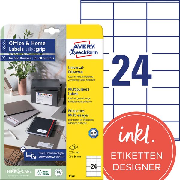 AVERY® ZWECKFORM Etiketten Universal ultragrip