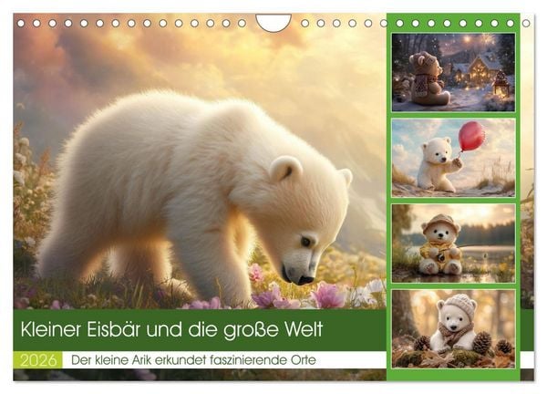 Produktbild: Kleiner Eisb&auml;r und die gro&szlig;e Welt (Wandkalender 2026 DIN A4 quer), CALVENDO Monatskalender
