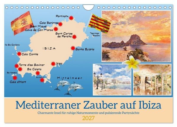 Produktbild: Mediterraner Zauber auf Ibiza (Wandkalender 2027 DIN A4 quer), CALVENDO Monatskalender