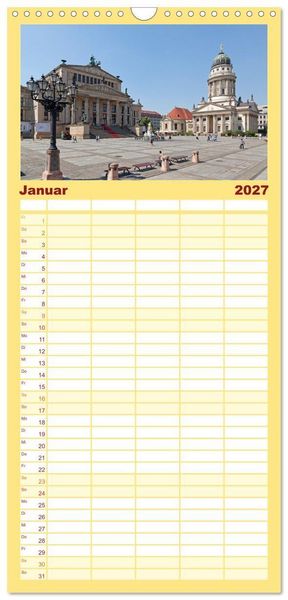 Produktbild: Familienplaner 2027 - Berlin - Metropole an der Spree mit 5 Spalten (Wandkalender, 21 x 45 cm) CALVENDO