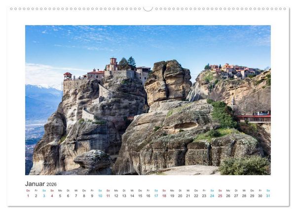 Produktbild: Meteora - Dem Himmel so nah (Wandkalender 2026 DIN A2 quer), CALVENDO Monatskalender