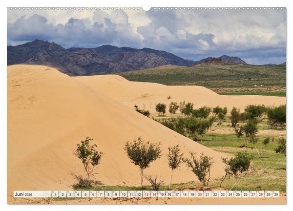 Produktbild: Mongolei Endlose Weite (hochwertiger Premium Wandkalender 2026 DIN A2 quer), Kunstdruck in Hochglanz