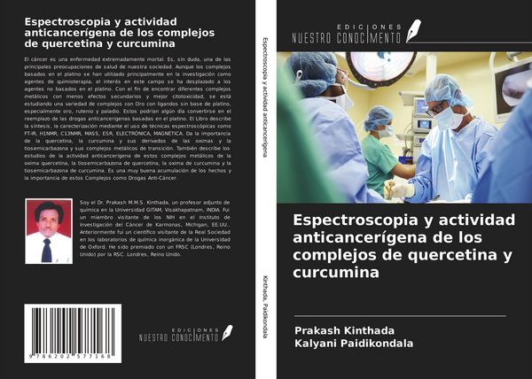Produktbild: Espectroscopia y actividad anticancer&iacute;gena de los complejos de quercetina y curcumina