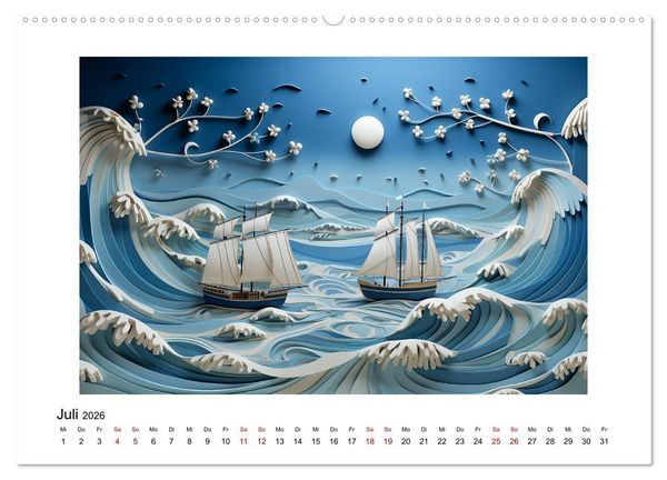 Produktbild: Paper Art (hochwertiger Premium Wandkalender 2026 DIN A2 quer), Kunstdruck in Hochglanz