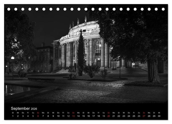 Produktbild: Stuttgart bei Nacht (Tischkalender 2026 DIN A5 quer), CALVENDO Monatskalender