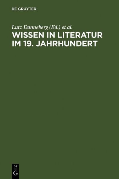 Produktbild: Wissen in Literatur im 19. Jahrhundert