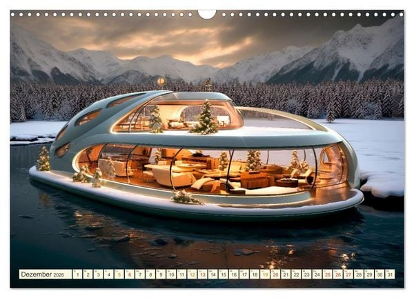 Produktbild: Hausboote Wohn Fantasien (Wandkalender 2026 DIN A3 quer), CALVENDO Monatskalender