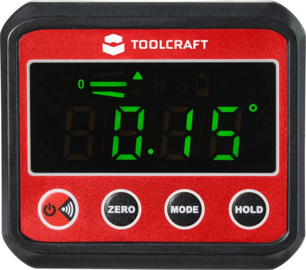 Produktbild: TOOLCRAFT TO-7308984 Digitale Wasserwaage mit Magnet 68.4mm 360&deg; 0.1