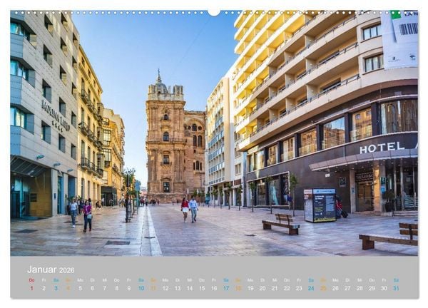 Produktbild: Malaga - andalusische Mittelmeerk&uuml;ste (Wandkalender 2026 DIN A2 quer), CALVENDO Monatskalender