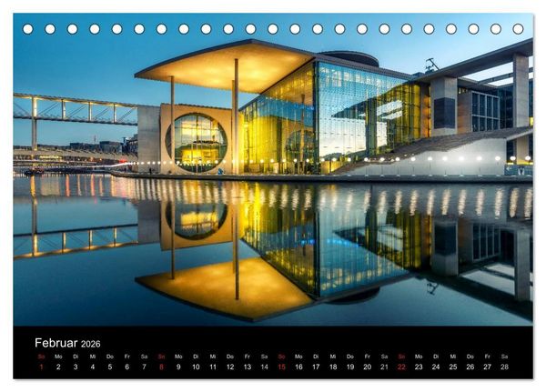 Produktbild: Berlin City bei Nacht (Tischkalender 2026 DIN A5 quer), CALVENDO Monatskalender