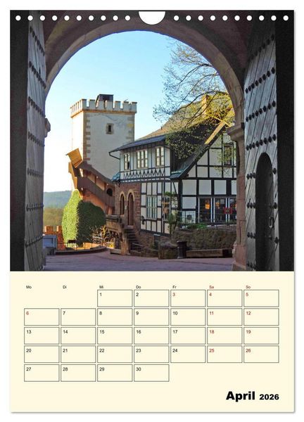 Produktbild: Die Wartburg - Weltkulturerbe in Th&uuml;ringen (Wandkalender 2026 DIN A4 hoch), CALVENDO Monatskalender