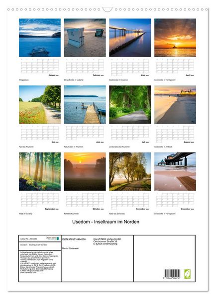 Produktbild: Usedom - Inseltraum im Norden (Wandkalender 2026 DIN A2 hoch), CALVENDO Monatskalender