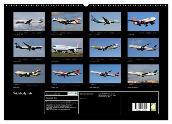 Produktbild: Widebody Jets (High Quality Premium Wall Calendar 2027 DIN A2 landscape),CALVENDO 12 Month Wall Calendar