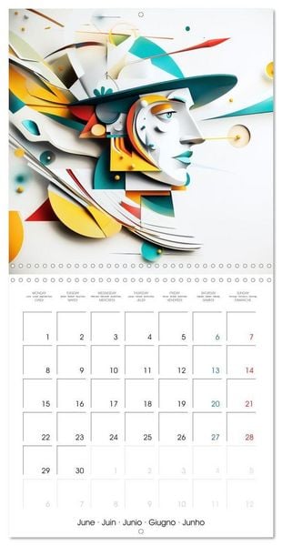 Produktbild: Les visages de l'origami (Calendrier mural carr&eacute; 2026 30x30 cm) Calendrier double avec une page pour vos prises de notes