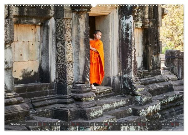 Produktbild: Kambodscha - Laos - Bangkok (hochwertiger Premium Wandkalender 2027 DIN A2 quer), Kunstdruck in Hochglanz