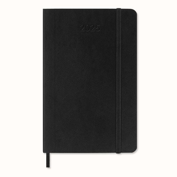 Moleskine 12 Monate Wochen Notizkalender 2025, Pocket/A6, Weicher Einband, Schwarz