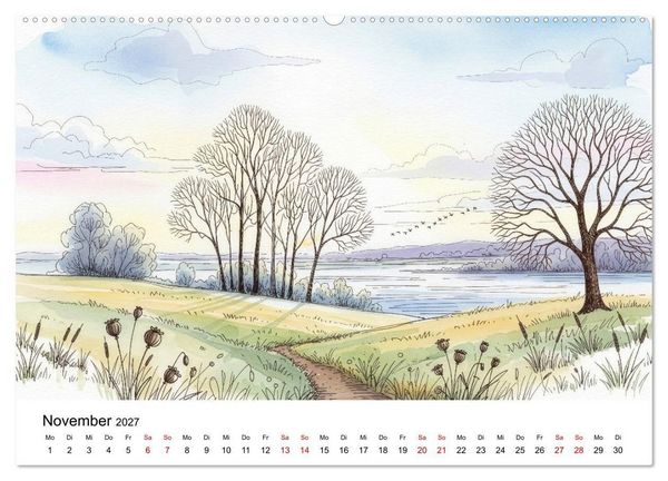 Produktbild: Einfach sch&ouml;n - Natur im Wandel der Jahreszeiten (Wandkalender 2027 DIN A2 quer), CALVENDO Monatskalender
