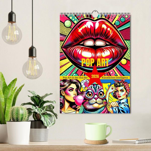 Produktbild: Pop Art - In der &Auml;ra der K&uuml;nstlichen Intelligenz (Wandkalender 2026 DIN A4 hoch), CALVENDO Monatskalender