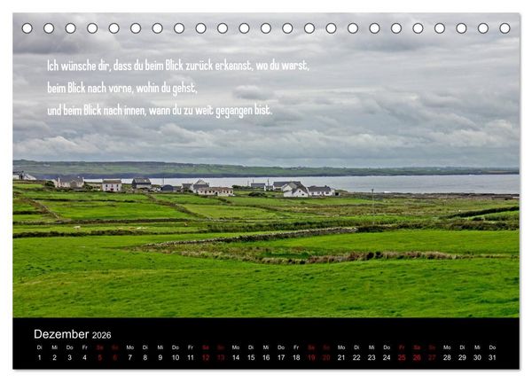 Produktbild: Irland - Irische Segensw&uuml;nsche (Tischkalender 2026 DIN A5 quer), CALVENDO Monatskalender