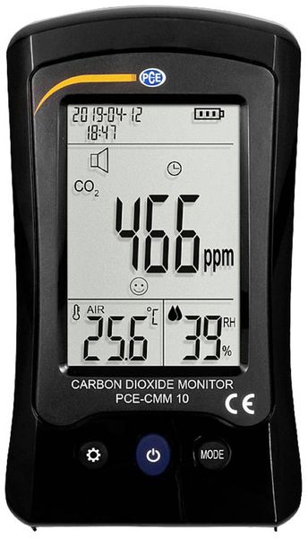 Produktbild: PCE Instruments Kohlendioxid-Messger&auml;t PCE-CMM 10 Temperatur, Luftfeuchtigkeit, CO2