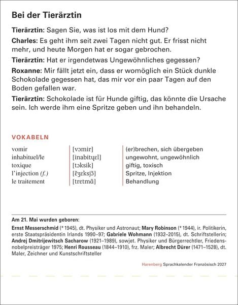 Produktbild: Franz&ouml;sisch Sprachkalender 2027 - Franz&ouml;sisch lernen leicht gemacht - Tagesabrei&szlig;kalender