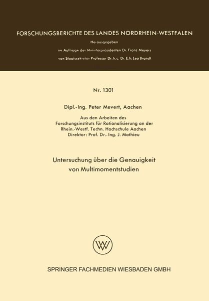 Produktbild: Untersuchung &uuml;ber die Genauigkeit von Multimomentstudien