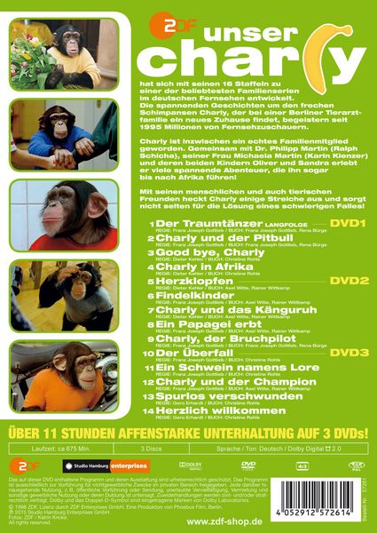 Produktbild: Unser Charly - Staffel 3/Folge 01-14 [3 DVDs]