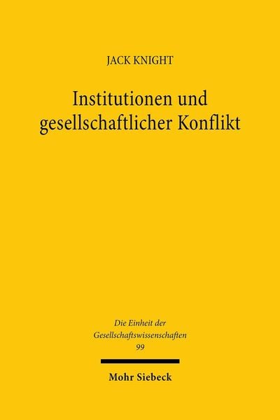Produktbild: Institutionen und gesellschaftlicher Konflikt