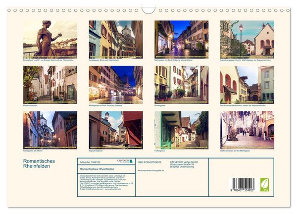 Produktbild: Romantisches Rheinfelden (Wandkalender 2026 DIN A3 quer), CALVENDO Monatskalender