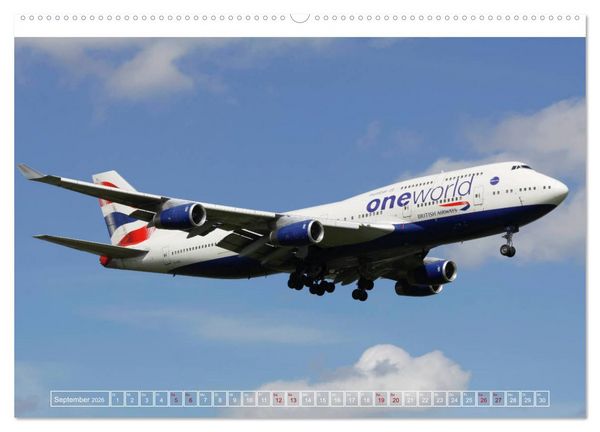 Produktbild: Boeing 747 - die K&ouml;nigin der L&uuml;fte (Wandkalender 2026 DIN A2 quer), CALVENDO Monatskalender
