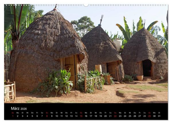 Produktbild: Landleben in &Auml;thiopien (hochwertiger Premium Wandkalender 2026 DIN A2 quer), Kunstdruck in Hochglanz